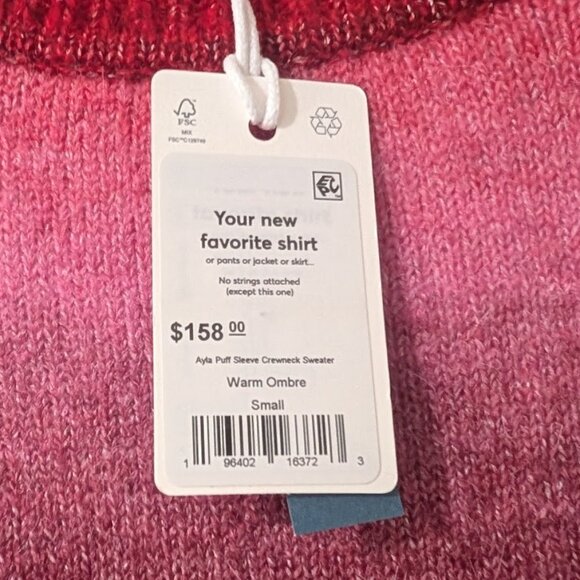 Marine Layer | Ayla Ombré Stripe Puff Sleeve Sweater - Picture 10 of 14